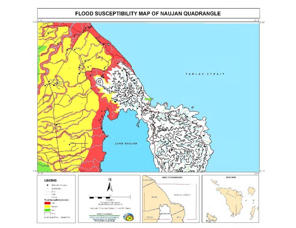 Flood Susceptibility Map of Naujan Quadrangle